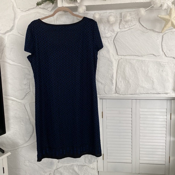 NWT Sofie Max XL Blue & Black design lined cap sleeved dress or long tunic - Picture 7 of 14